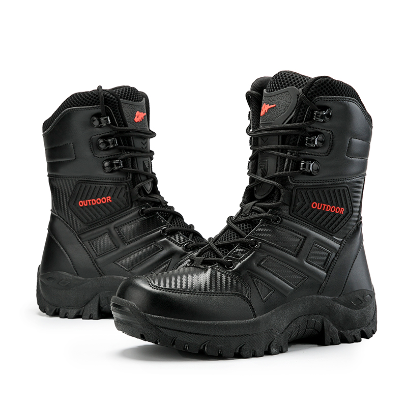 Waterproof Winter Boot - รองเท้าบูททหารแบบยุทธวิธี ไซส์ใหญ่ กันน้ำ ระบายอากาศ รองเท้าบูทสำหรับใช้งานในพื้นที่สนาม กระเป๋าแบบยุทธวิธี
