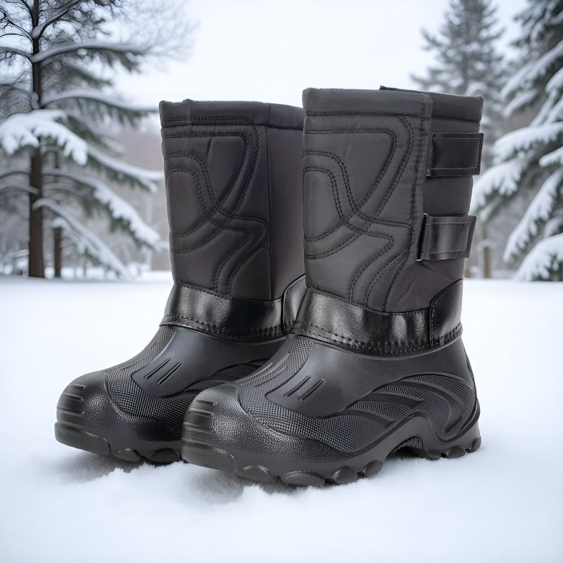 Waterproof Winter Boot - รองเท้าบูทหิมะขนาดใหญ่ ทนความหนาวและให้ความอบอุ่นสำหรับผู้ชาย กันน้ำและกันลื่น พร้อมบุผ้ากำมะหยี่หนาและสวมใส่สบาย