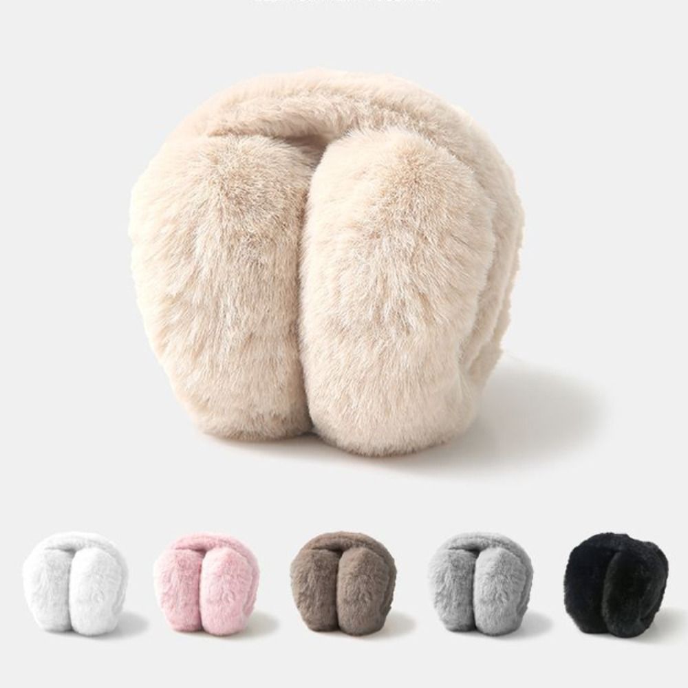 Earmuffs Foldable - ที่ปิดหูกันหนาวแบบพกพาสำหรับฤดูหนาว ทำจากขนเทียม นุ่ม พับได้ สำหรับผู้หญิงและผู้ชาย