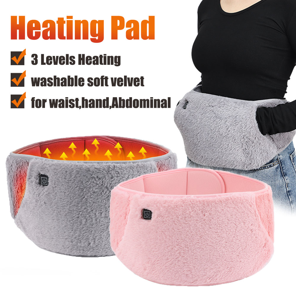 Hand Warmer Electric - ไฟฟ้าเครื่องทําความร้อน Period Pad เอวอุ่นกํามะหยี่นุ่ม 3 ระดับ