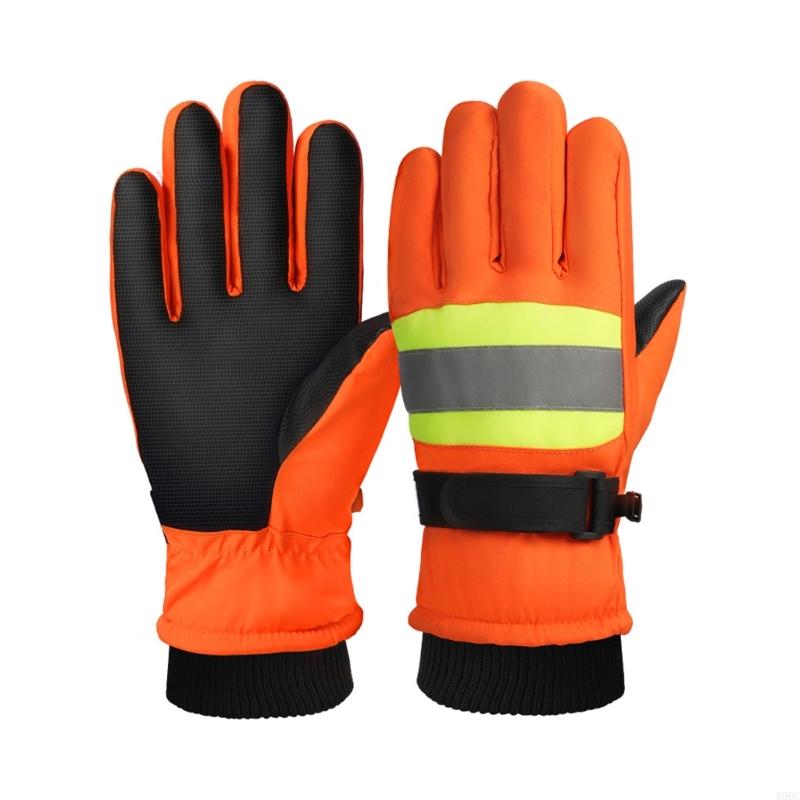 Snow Glove Insulated - ถุงมือหนาหุ้มฉนวนป้องกันทุกสภาพอากาศทนต่อลมหิมะสำหรับการเล่นสกีการเดินทางในสถานการณ์กลางแจ้งต่างๆ 896C
