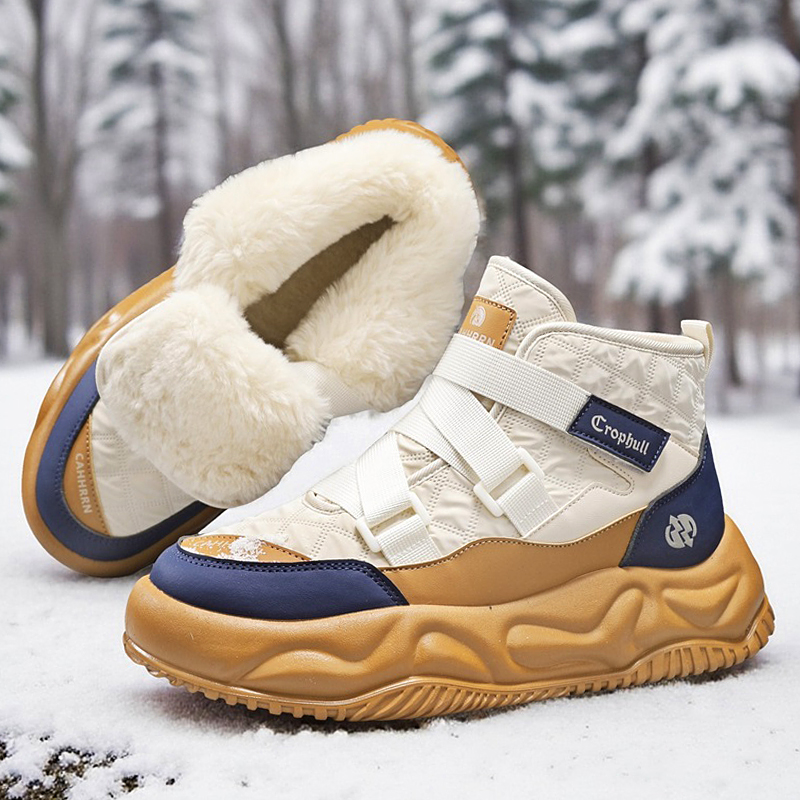Waterproof Winter Boot - รองเท้าบูทผู้ชายแบบใหม่ที่อบอุ่นและทันสมัยพร้อมส่วนบนสูงและรองเท้าผ้าฝ้ายกำมะหยี่หนา รองเท้าบูทกันลื่นและกันน้ำสำหรับกลางแจ้ง