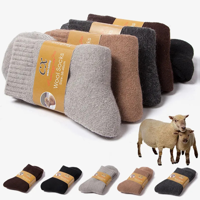 Thermal Sock Wool - 1 คู่ฤดูหนาวผู้หญิงอบอุ่นถุงเท้า Merino ขนสัตว์ผู้ชาย Super หนา