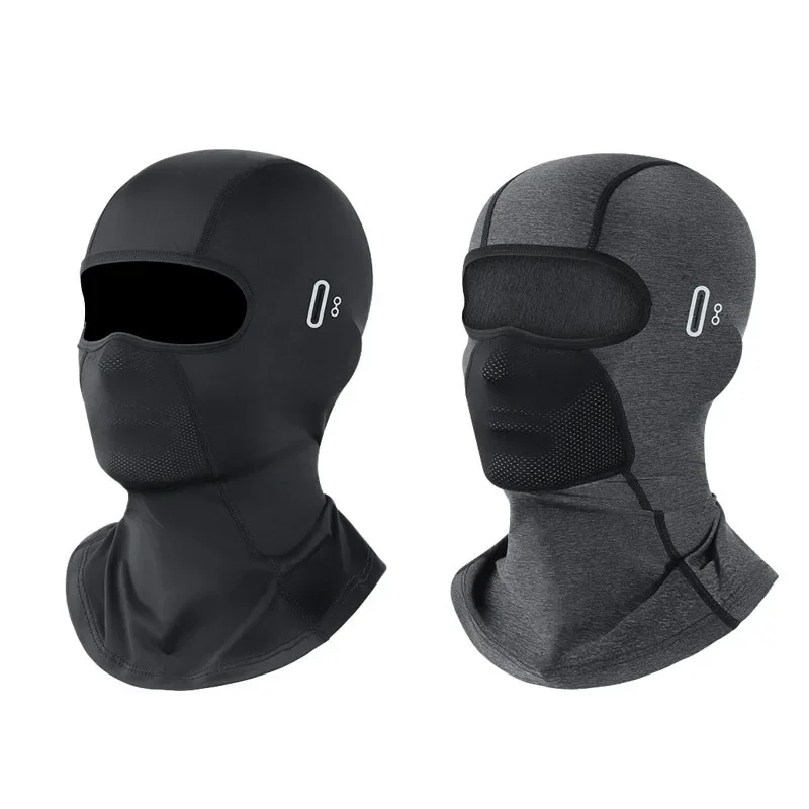Balaclava Ski Mask - หมวกคลุมหน้าสำหรับขี่มอเตอร์ไซค์ ป้องกันรังสียูวี ระบายอากาศได้ดี แห้งเร็ว สำหรับฤดูร้อนและฤดูหนาว เหมาะสำหรับผู้ชายและผู้หญิง