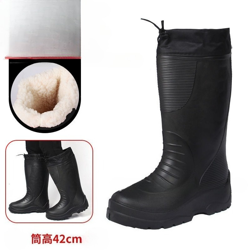 Waterproof Winter Boot - ผู้ชายผู้หญิง High-End Rain BOOTS ปิดกันฝนและกันน้ําสั้นและกลางลูกวัวความยาว Non-SLIP