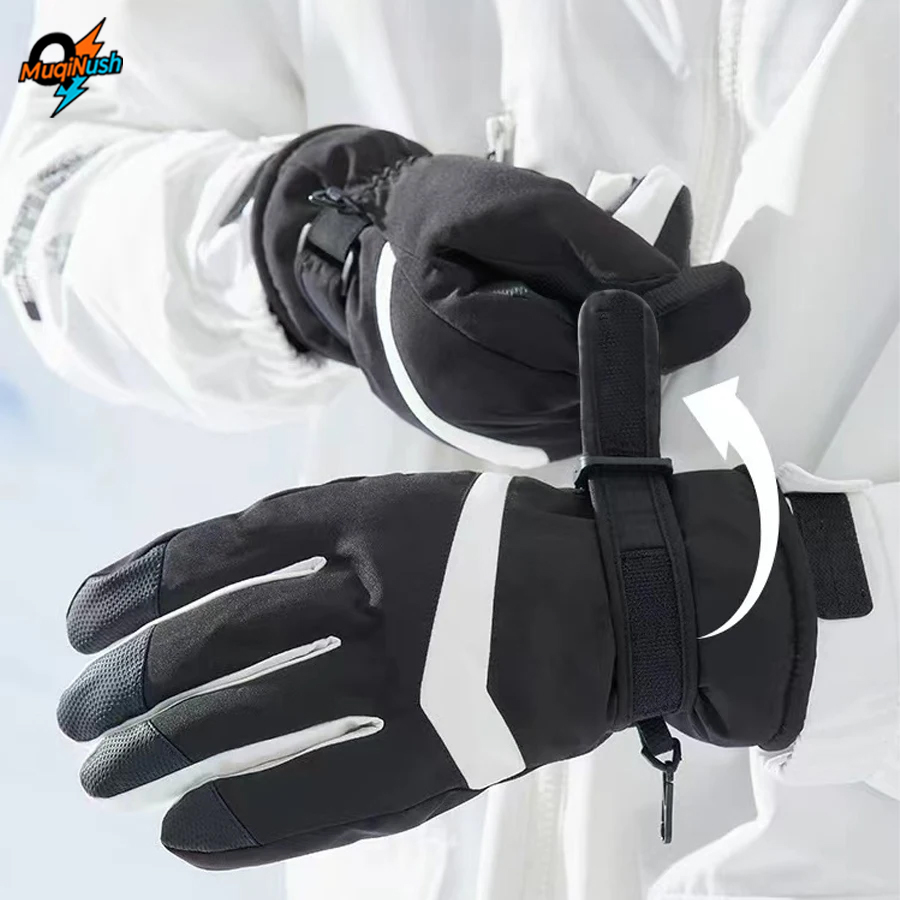 Snow Glove Insulated - ถุงมือสโนว์บอร์ด MuqiNush กันน้ำ กันลม บุผ้ากำมะหยี่ อุ่นสบายสำหรับเล่นสกี