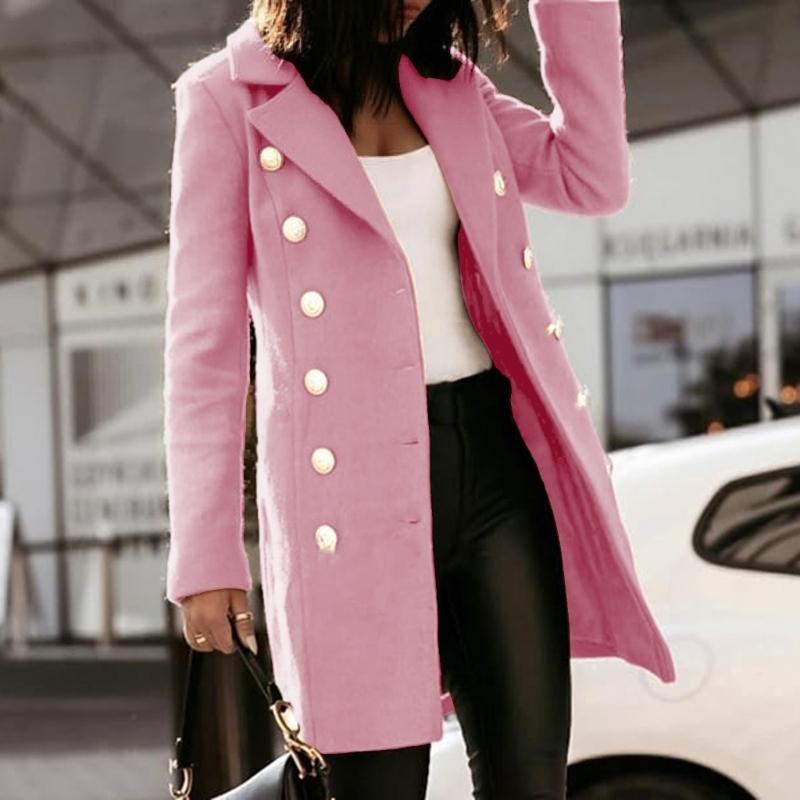 652F สตรีฤดูใบไม้ร่วงฤดูหนาวเส - Wool Coat Peacoat บทวิจารณ์และราคา