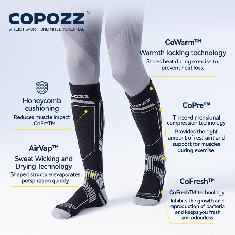 COPOZZ ใหม่ถุงเท้าสกีฤดูหนาวผู - Thermal Sock Wool บทวิจารณ์และราคา