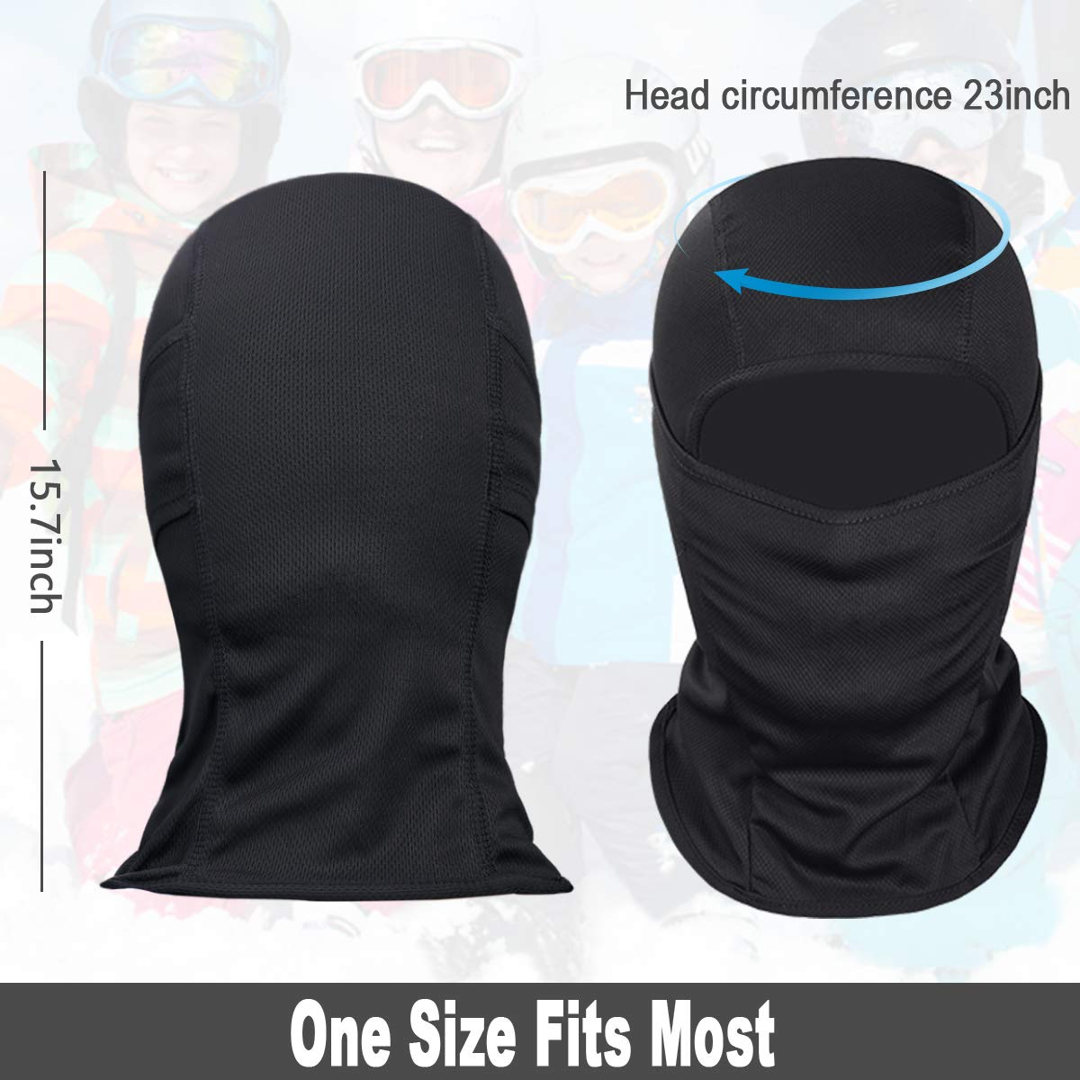 หน้ากากสกีแบบคลุมหน้าเต็มใบสำห - Balaclava Ski Mask บทวิจารณ์และราคา