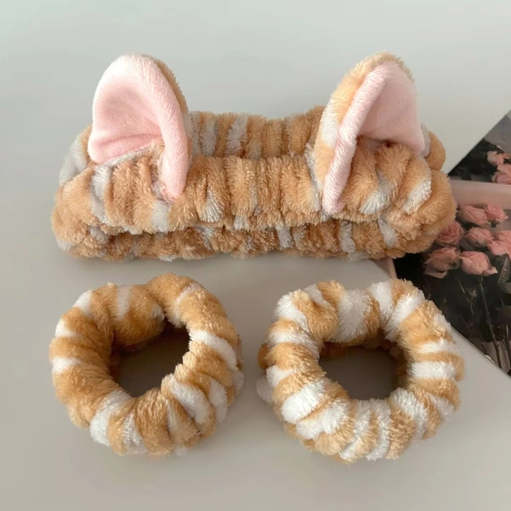 3 ชิ้น/เซ็ตเสือดาวพิมพ์น่ารักแ - Winter Headband Fleece บทวิจารณ์และราคา