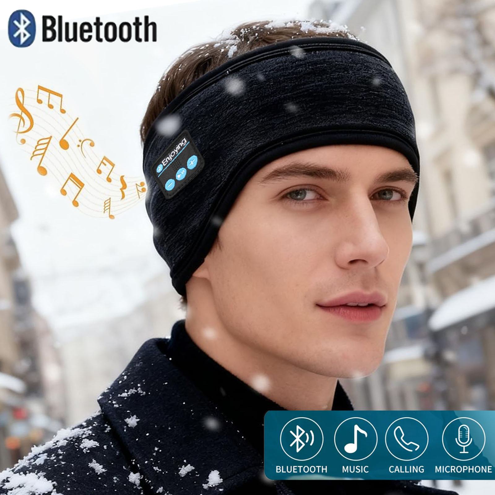 หูฟังบลูทูธไร้สายแบบคาดศีรษะ ส - Winter Headband Fleece บทวิจารณ์และราคา