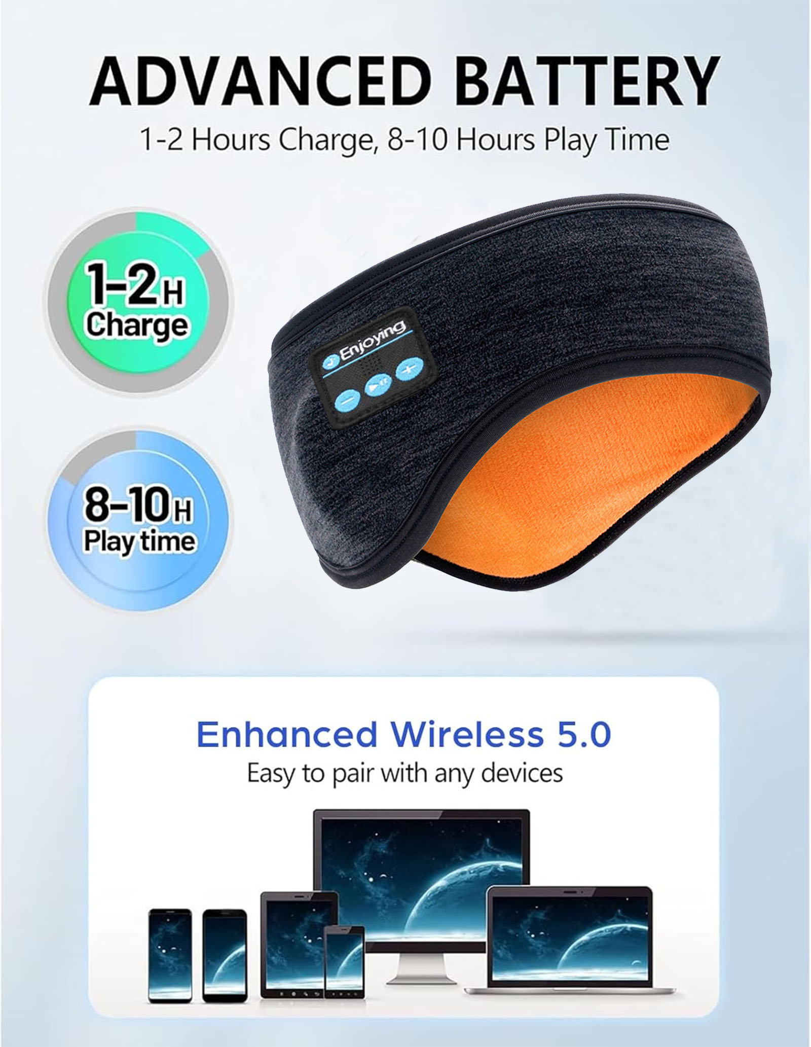 หูฟังบลูทูธไร้สายแบบคาดศีรษะ ส - Winter Headband Fleece บทวิจารณ์และราคา