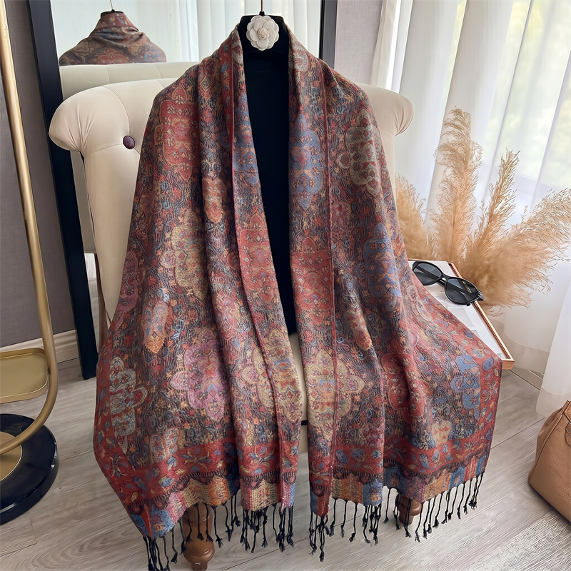 ผ้าพันคอแคชเมียร์ลายพิมพ์เพสลี - Cashmere Pashmina Wrap บทวิจารณ์และราคา