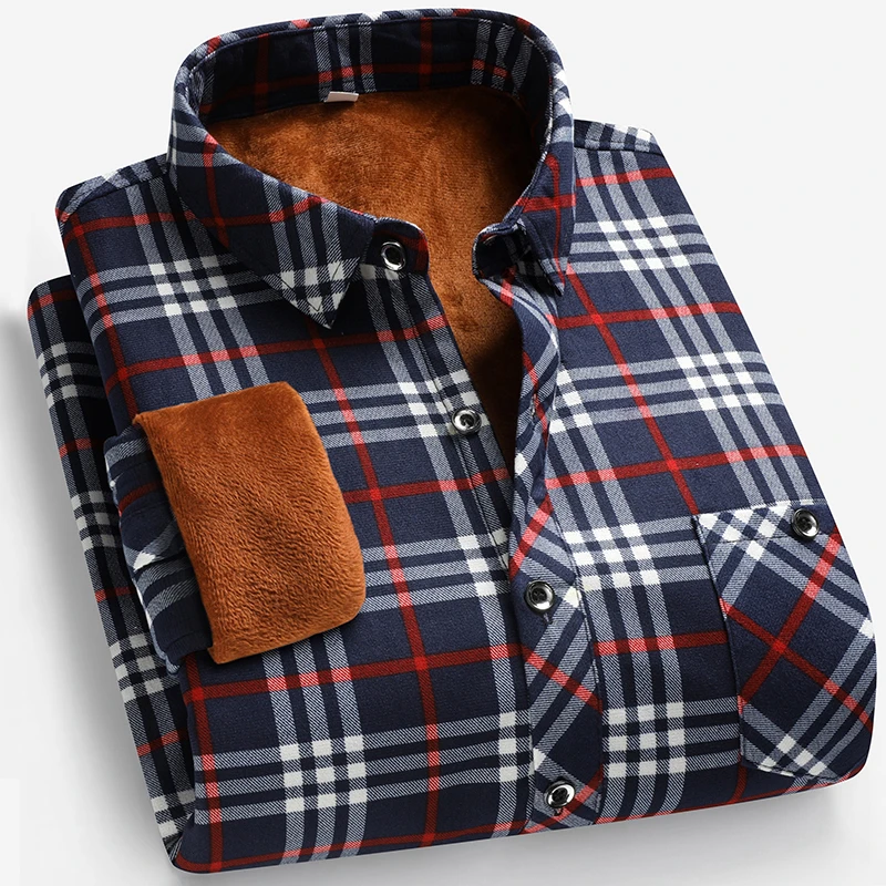 เสื้อเชิ้ตแขนยาวบุขนแกะสำหรับผ - Flannel Shirt Lined บทวิจารณ์และราคา