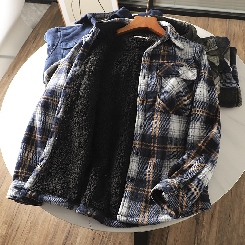เสื้อเชิ้ตผ้าสักหลาดลายสก๊อตสำ - Flannel Shirt Lined บทวิจารณ์และราคา