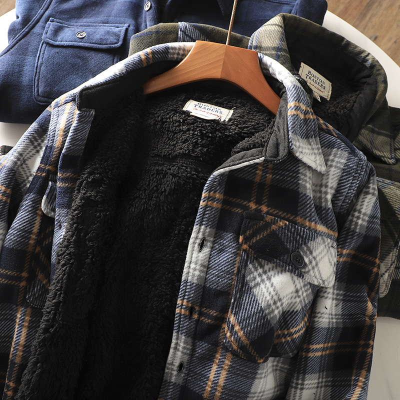 เสื้อเชิ้ตผ้าสักหลาดลายสก๊อตสำ - Flannel Shirt Lined บทวิจารณ์และราคา
