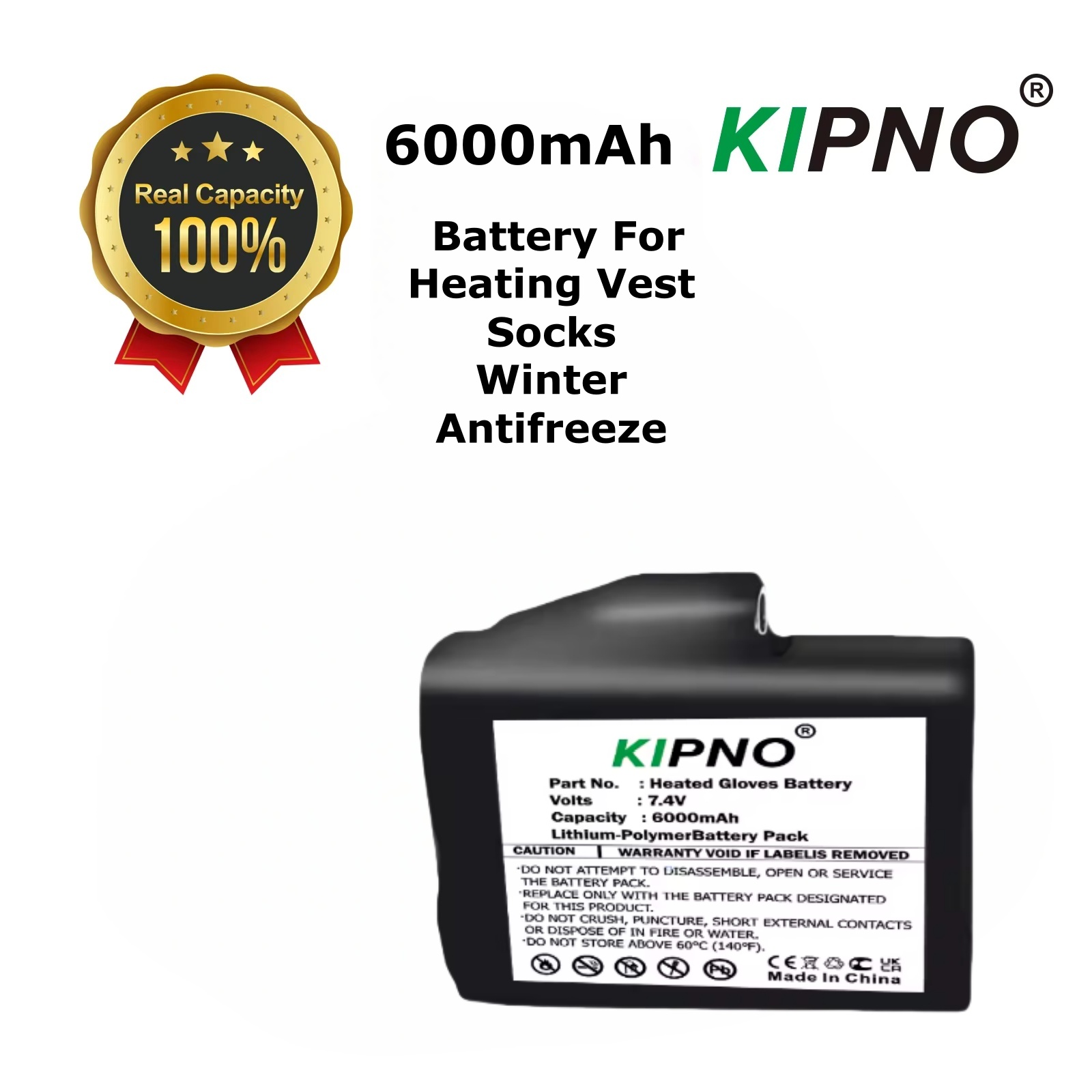แบตเตอรี่ถุงมืออุ่น 7.4V 6000m - Heated Vest Battery บทวิจารณ์และราคา