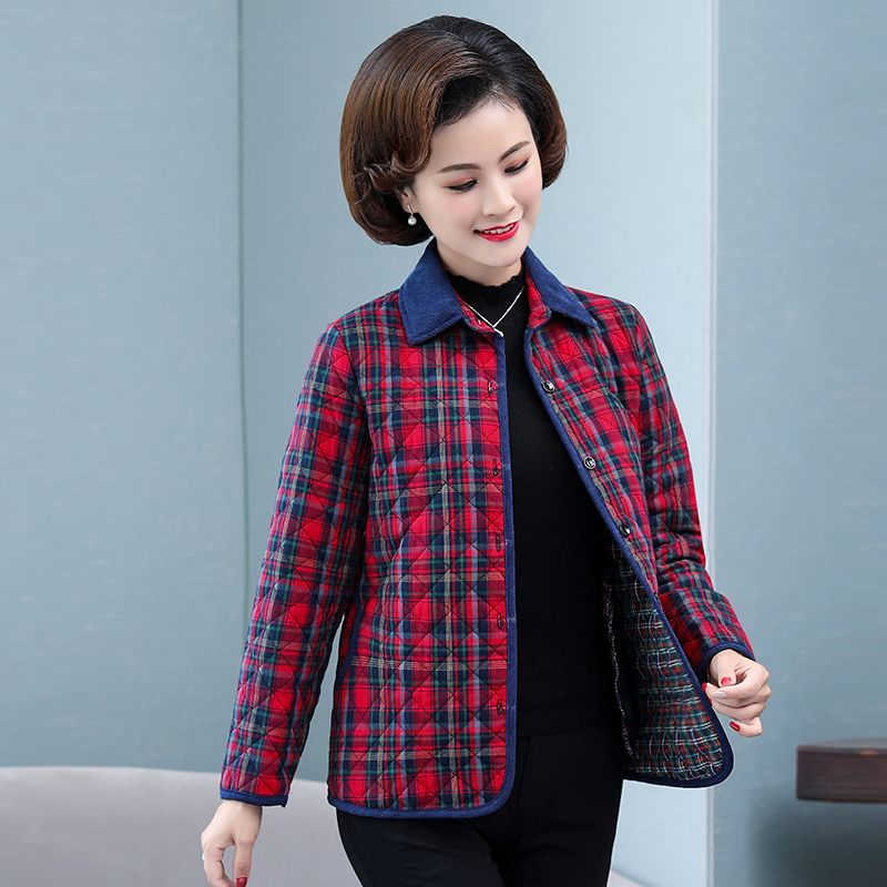 เสื้อเชิ้ตผ้าฝ้ายลายสก๊อตฤดูใบ - Flannel Shirt Lined บทวิจารณ์และราคา
