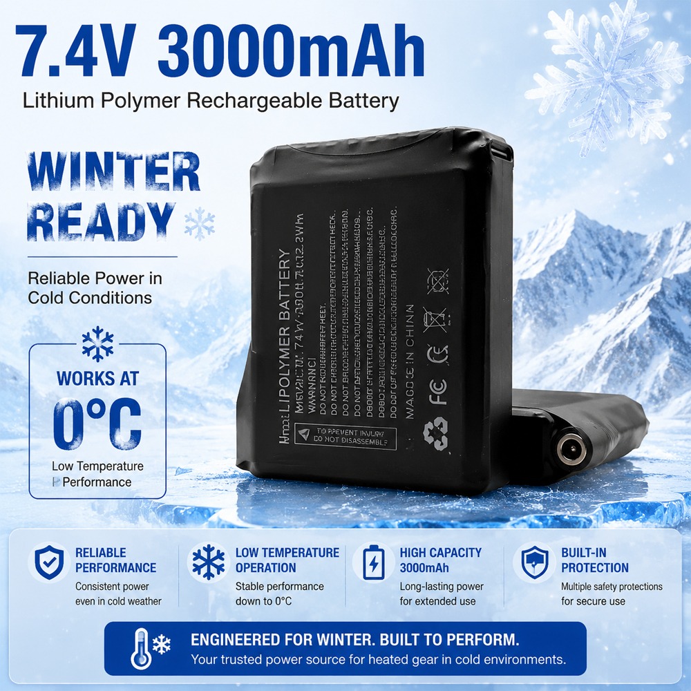 7.4V 3000mah ถุงมืออุ่นแบตเตอร - Heated Vest Battery บทวิจารณ์และราคา