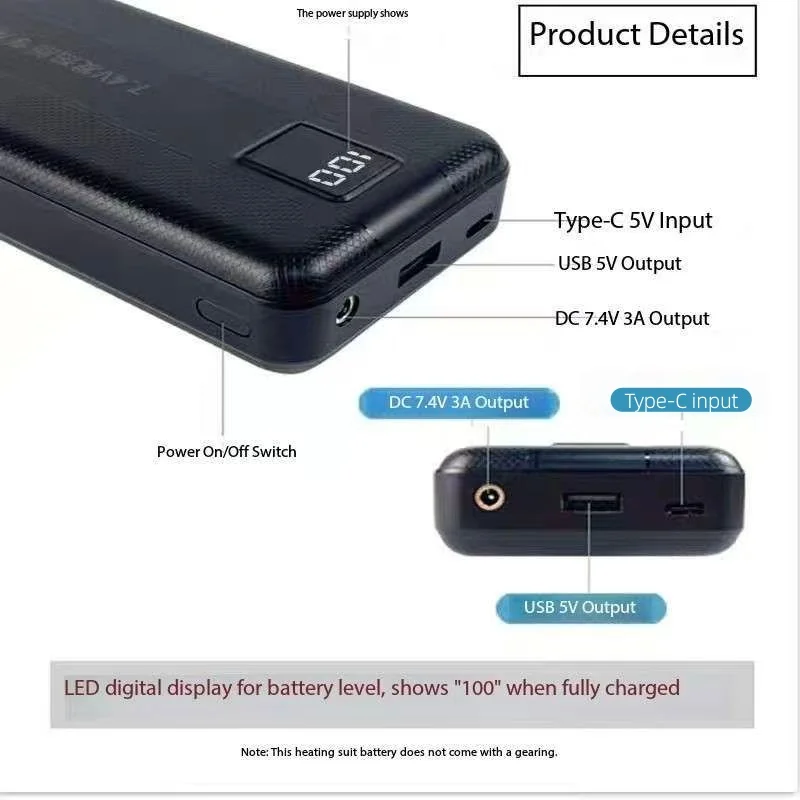 แบตเตอรี่พาวเวอร์แบงค์ความจุสู - Heated Vest Battery บทวิจารณ์และราคา