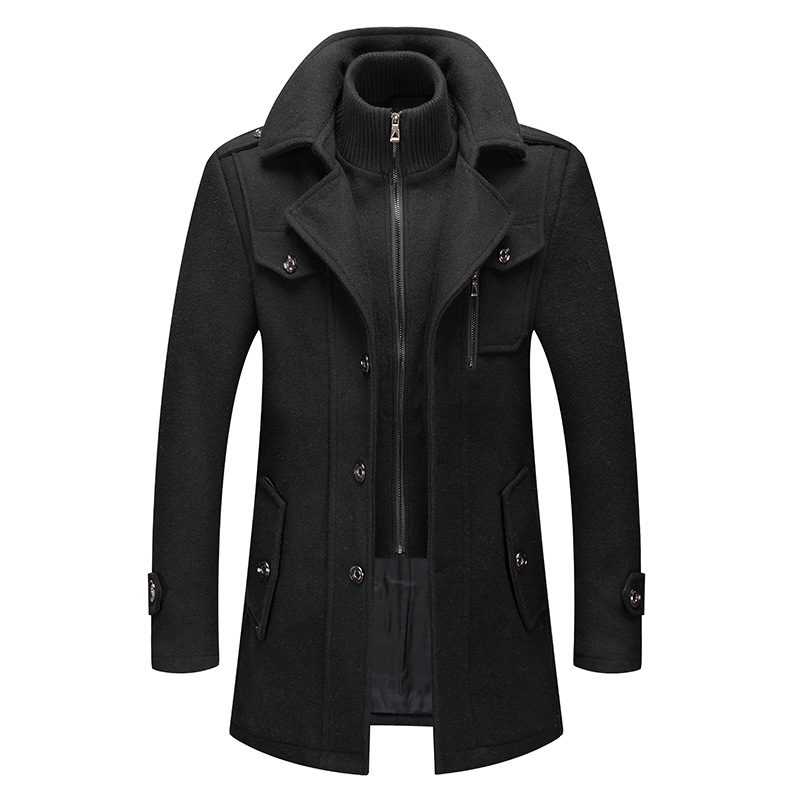 เสื้อโค้ทขนสัตว์ผู้ชายสำหรับฤด - Wool Coat Peacoat บทวิจารณ์และราคา