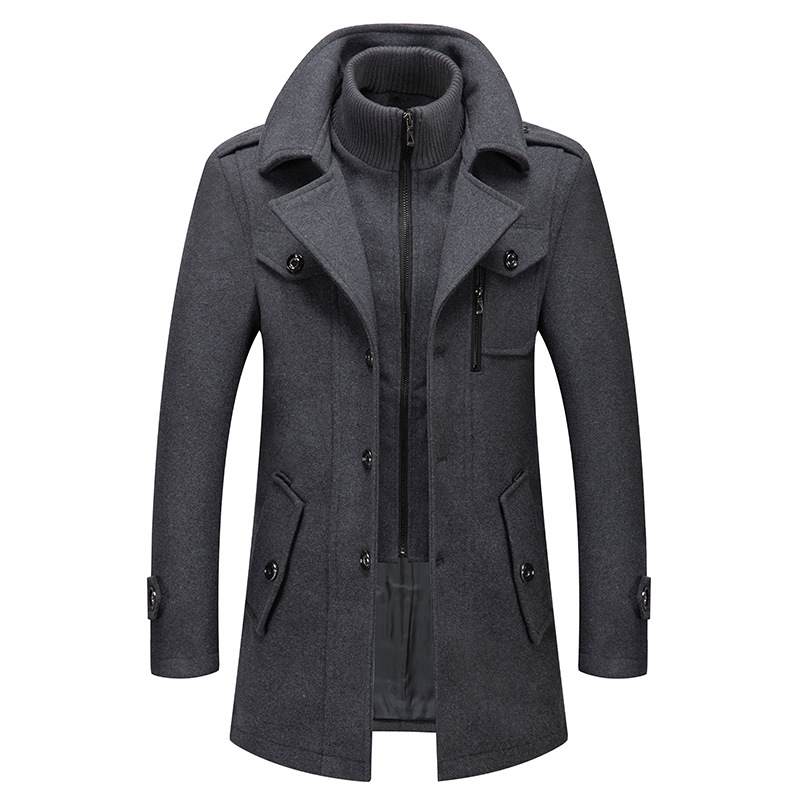 เสื้อโค้ทขนสัตว์ผู้ชายสำหรับฤด - Wool Coat Peacoat บทวิจารณ์และราคา