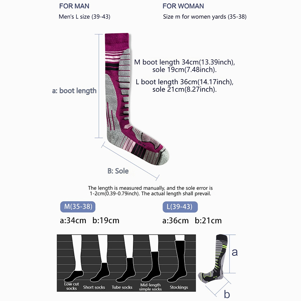 ถุงเท้าสกีขนแกะเมอริโน่ GTUBIK - Thermal Sock Wool บทวิจารณ์และราคา