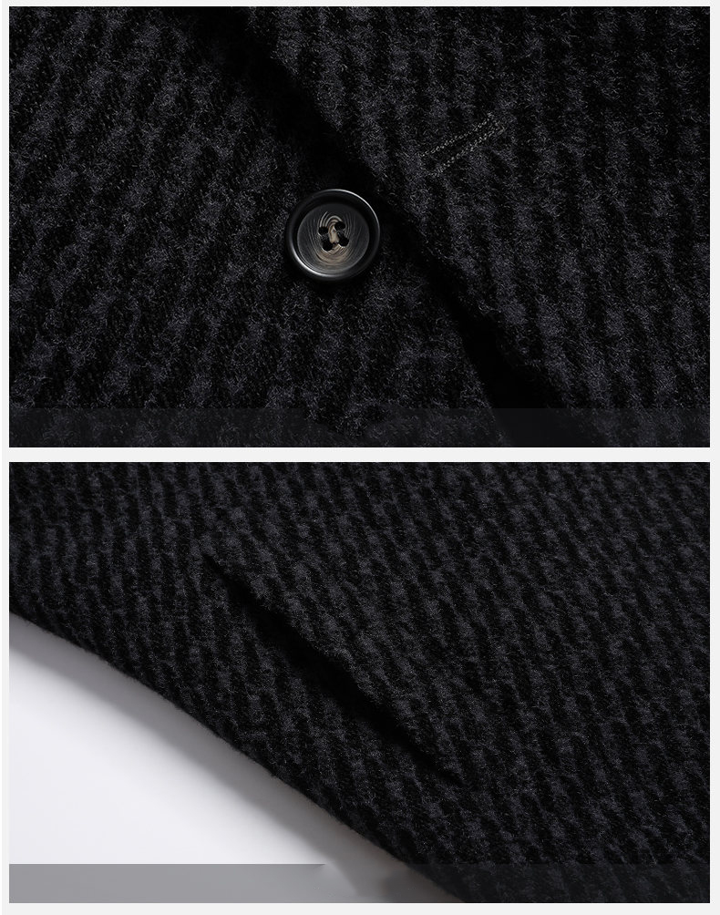 เสื้อโค้ทผู้ชาย เสื้อแจ็คเก็ตข - Wool Coat Peacoat บทวิจารณ์และราคา