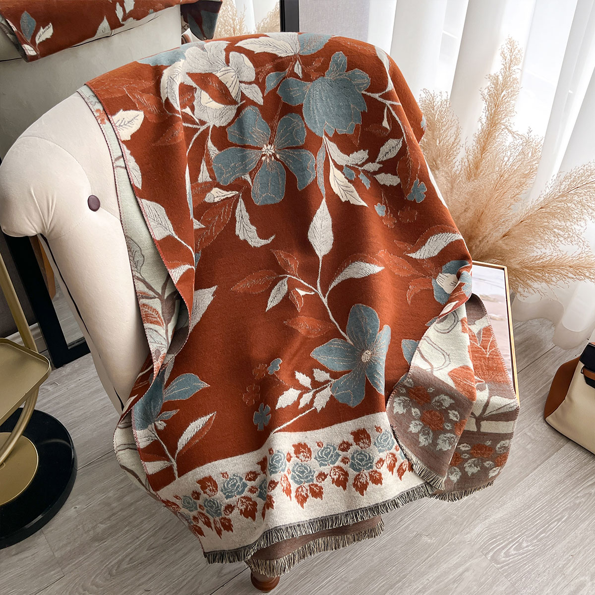 ผู้หญิง Thicken หรูหราฤดูหนาว  - Cashmere Pashmina Wrap บทวิจารณ์และราคา