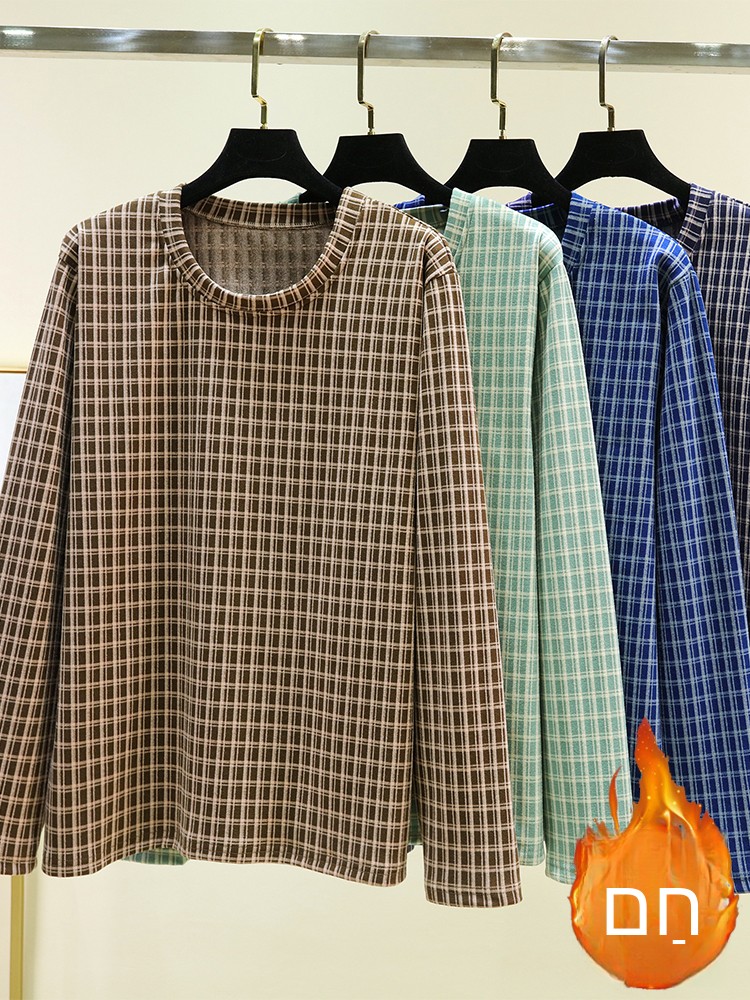 เสื้อชั้นในผู้ชายสำหรับใส่ในบ้ - Flannel Shirt Lined บทวิจารณ์และราคา