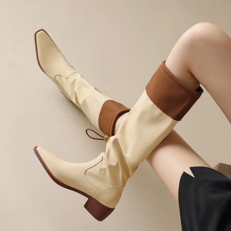 รองเท้าบูททรงเหลี่ยมสีแอปริคอท - Waterproof Winter Boot บทวิจารณ์และราคา