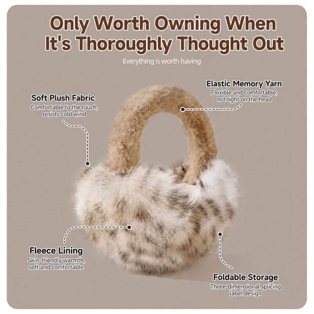 ที่ปิดหูกันลมขนเฟอร์เทียม นุ่ม - Earmuffs Foldable บทวิจารณ์และราคา
