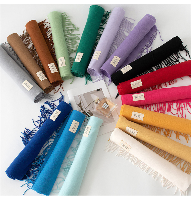 2024ฤดูใบไม้ร่วงผ้าพันคอผู้หญิ - Cashmere Pashmina Wrap บทวิจารณ์และราคา