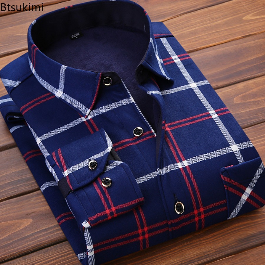 เสื้อเชิ้ตผ้าสักหลาดผู้ชาย 202 - Flannel Shirt Lined บทวิจารณ์และราคา