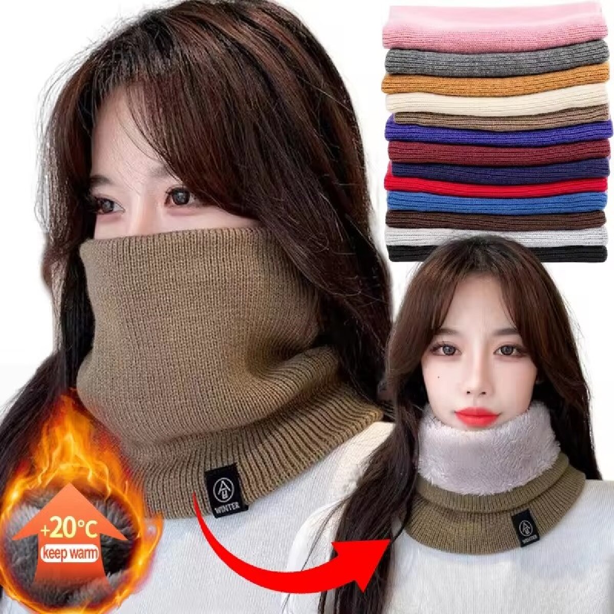 Solid ฤดูหนาว Plush Muffler ถั - Winter Headband Fleece บทวิจารณ์และราคา